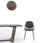 Set of Two Leaf Dark Gray Fabric and Black Dining Chairs - Homeroots - Flyclothing LLC