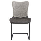 Set of Two Gray Metro Mix Cantilever Dining Chairs - Homeroots