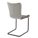 Set of Two Gray Metro Mix Cantilever Dining Chairs - Homeroots