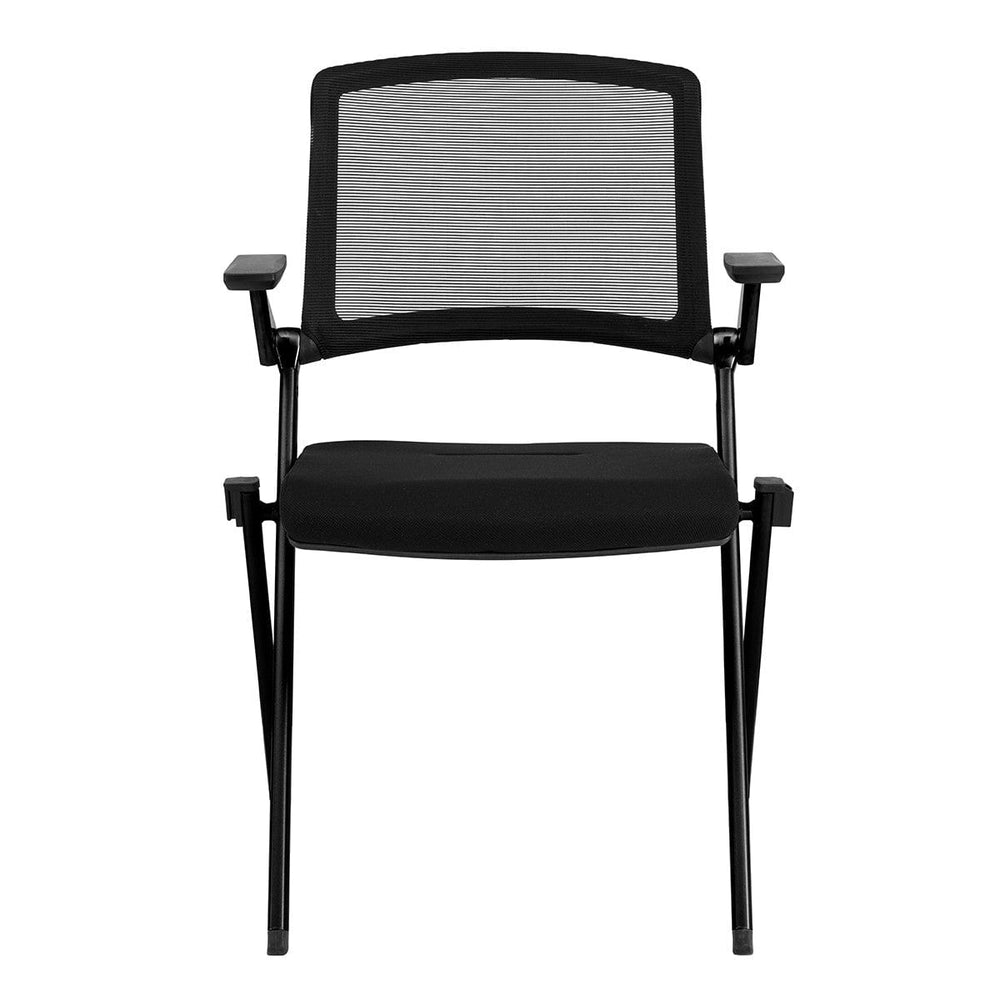 Set of Two Black Mesh Conference Office Chair - Homeroots