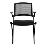 Set of Two Black Mesh Conference Office Chair - Homeroots