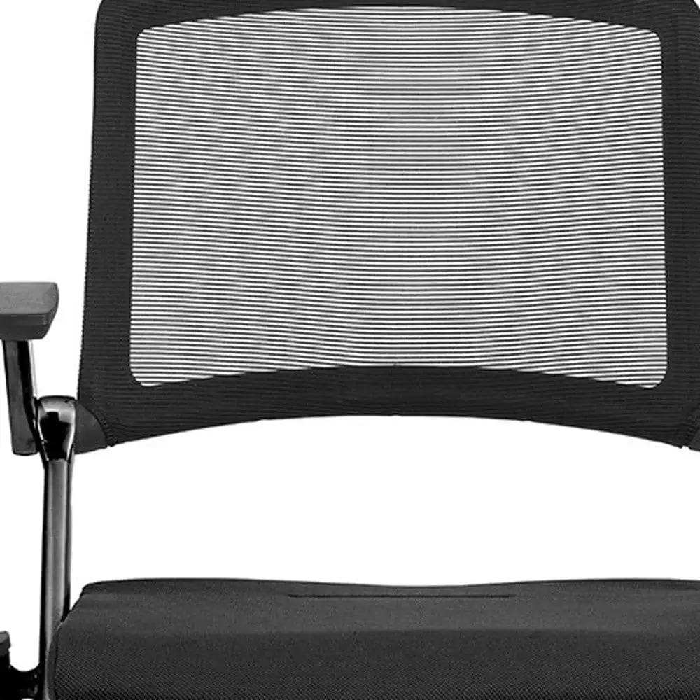 Set of Two Black Mesh Rolling Conference Office Chair - Homeroots - Flyclothing LLC