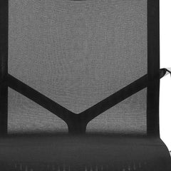 Black and Silver Adjustable Swivel Mesh Rolling Office Chair - Homeroots
