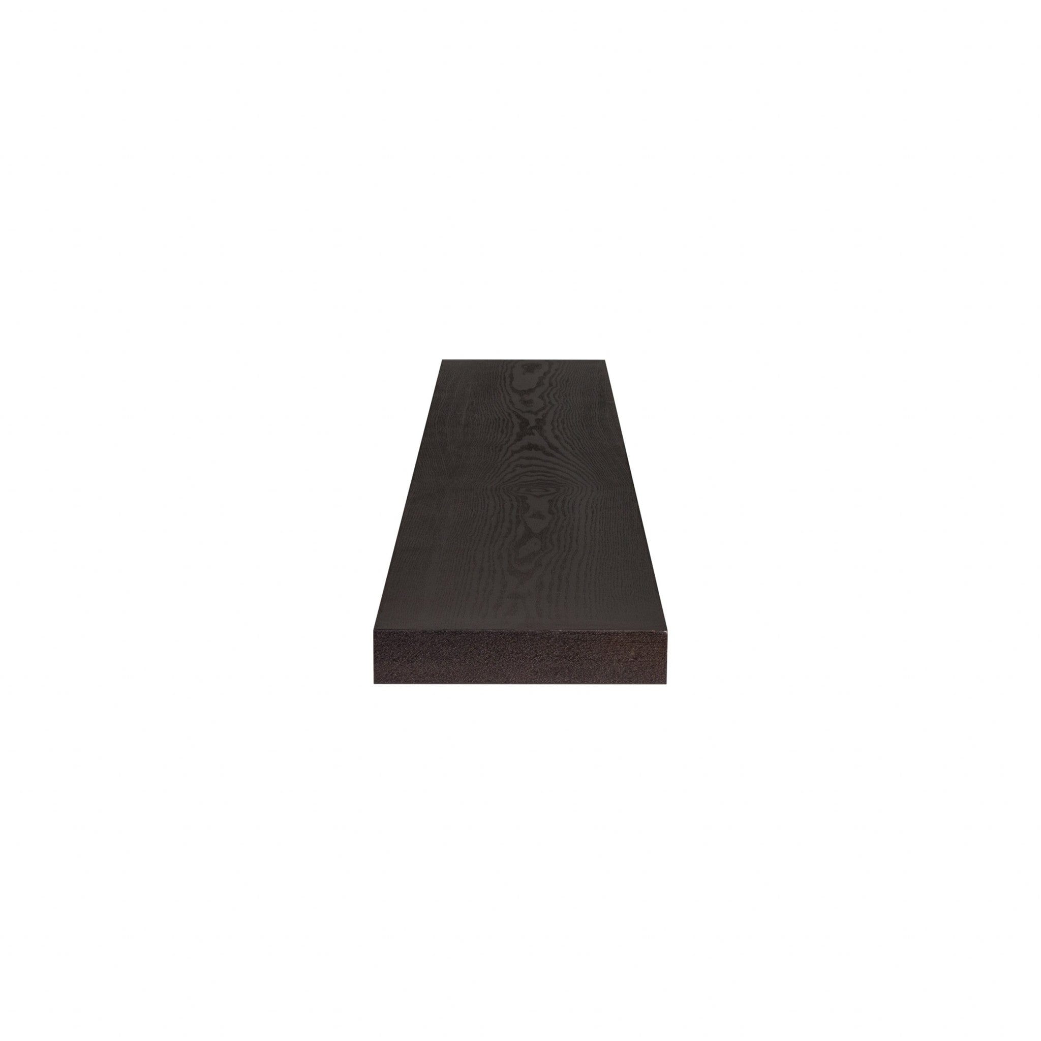 75" Espresso Wooden Wall Mounted Floating Shelf - Homeroots