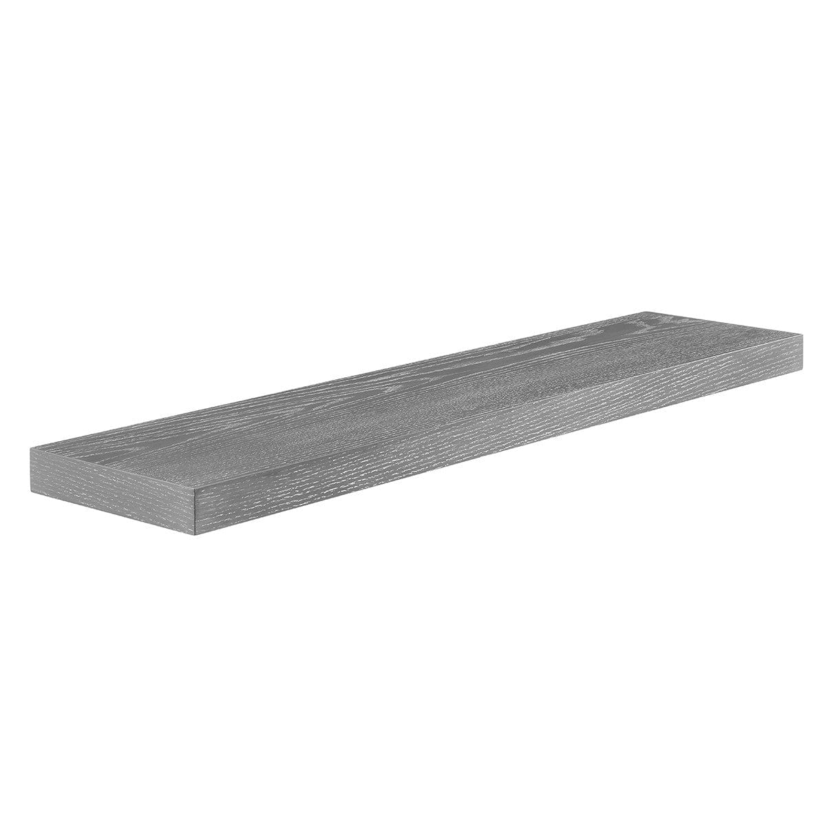 43" Dark Gray Whitewash Wooden Floating Shelf - Homeroots