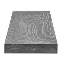 43" Dark Gray Whitewash Wooden Floating Shelf - Homeroots