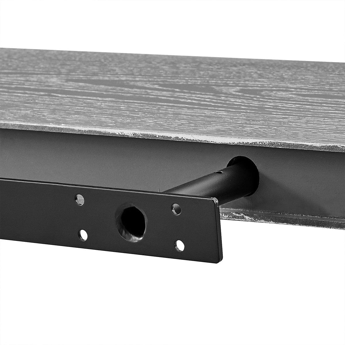 43" Dark Gray Whitewash Wooden Floating Shelf - Homeroots