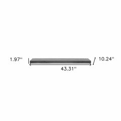 43" Dark Gray Whitewash Wooden Floating Shelf - Homeroots