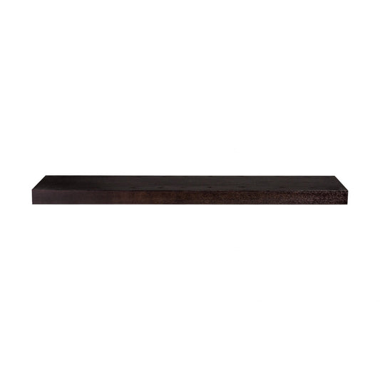 43" Espresso Wooden Wall Mounted Floating Shelf - Homeroots