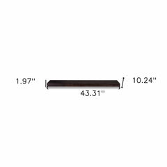43" Espresso Wooden Wall Mounted Floating Shelf - Homeroots