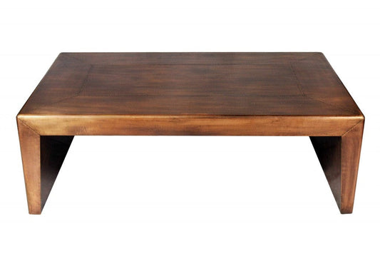 Modern Copper Tone Coffee Table - Homeroots