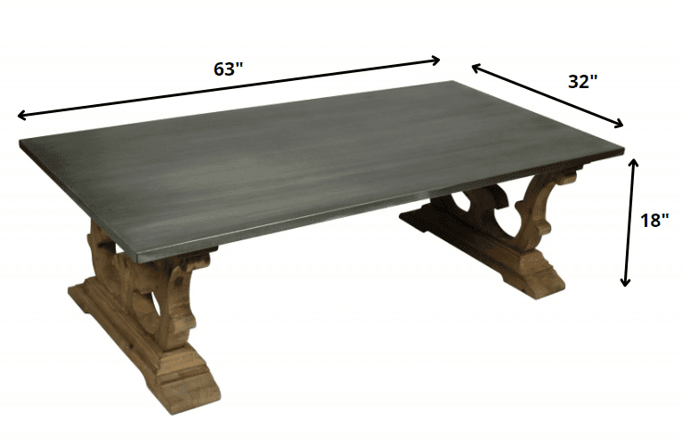 Rectangular Decorative Base Coffee Table - Homeroots - Flyclothing LLC