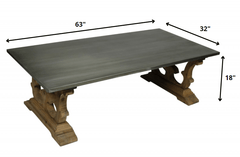 Rectangular Decorative Base Coffee Table - Homeroots
