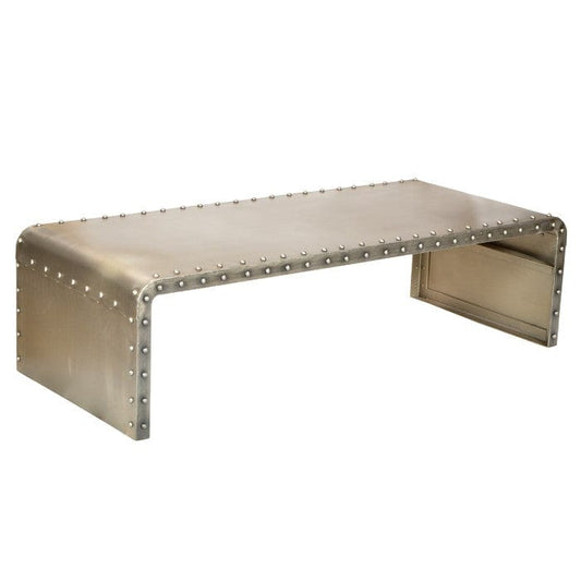 Bench Shaped Metal Coffee Table - Homeroots