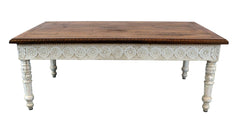 Brown and White Decorative Coffee Table - Homeroots
