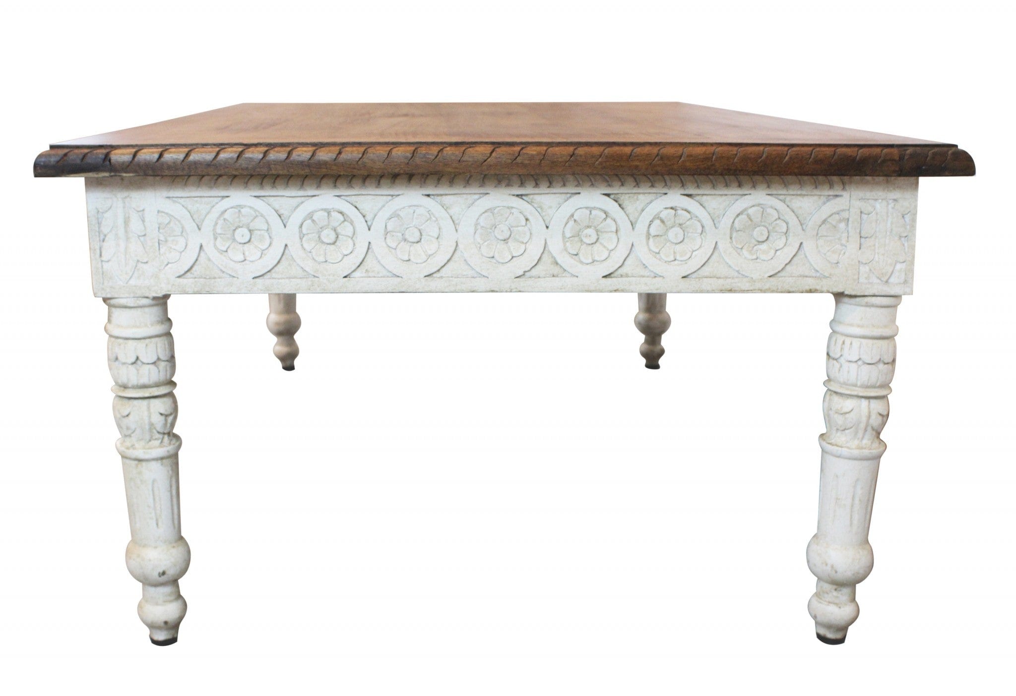 Brown and White Decorative Coffee Table - Homeroots