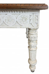 Brown and White Decorative Coffee Table - Homeroots