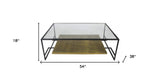 Modern Black and Gold Glass Coffee Table - Homeroots - Flyclothing LLC