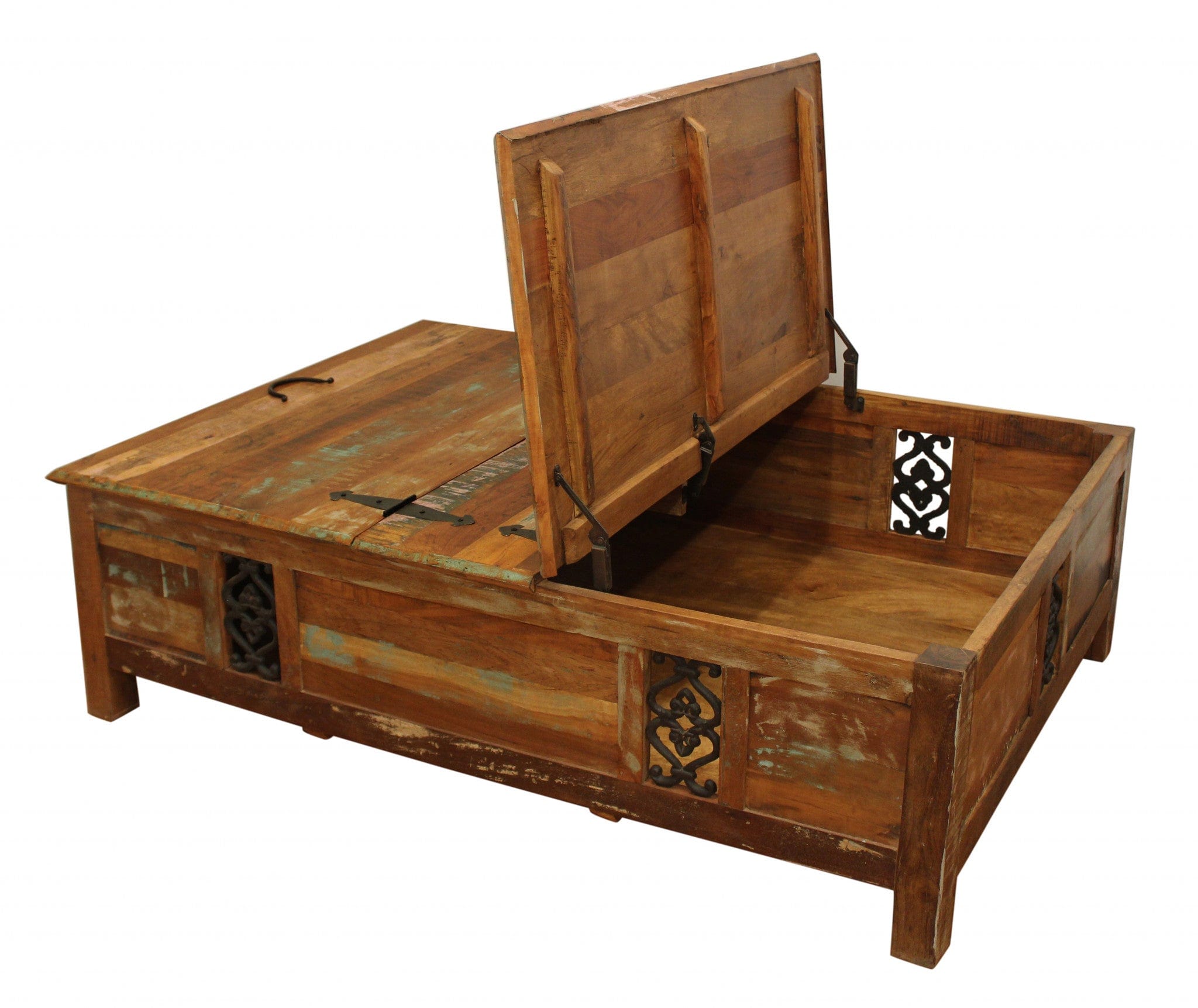 Rectangular Storage Wood Coffee Table - Homeroots