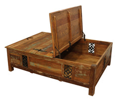 Rectangular Storage Wood Coffee Table - Homeroots