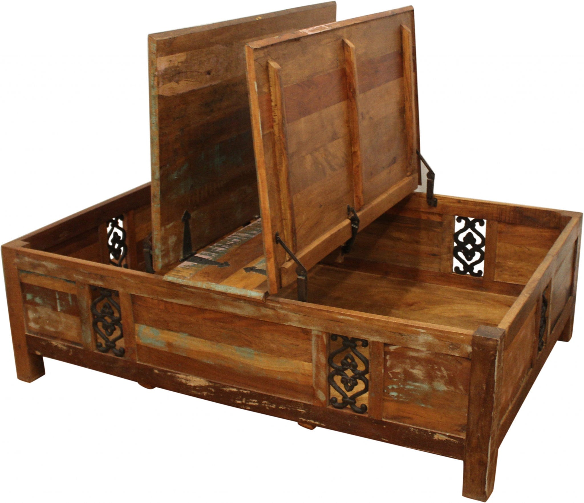 Rectangular Storage Wood Coffee Table - Homeroots