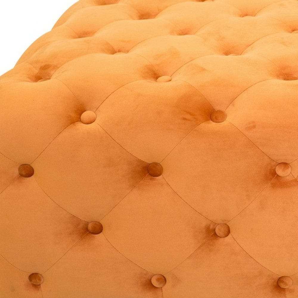 Velvety Orange Modern Square Coffee Table - Homeroots - Flyclothing LLC