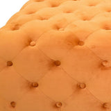 Velvety Orange Modern Square Coffee Table - Homeroots