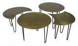 Set of Four Bohemian Gold Cocktail Table Set - Homeroots
