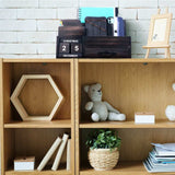 Black Rustic Wood Desk or Counter Organizer - Homeroots - Flyclothing LLC