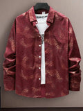 Men's Full Size Collared Neck Long Sleeve Shirt Plus Size - Trendsi - Flyclothing LLC