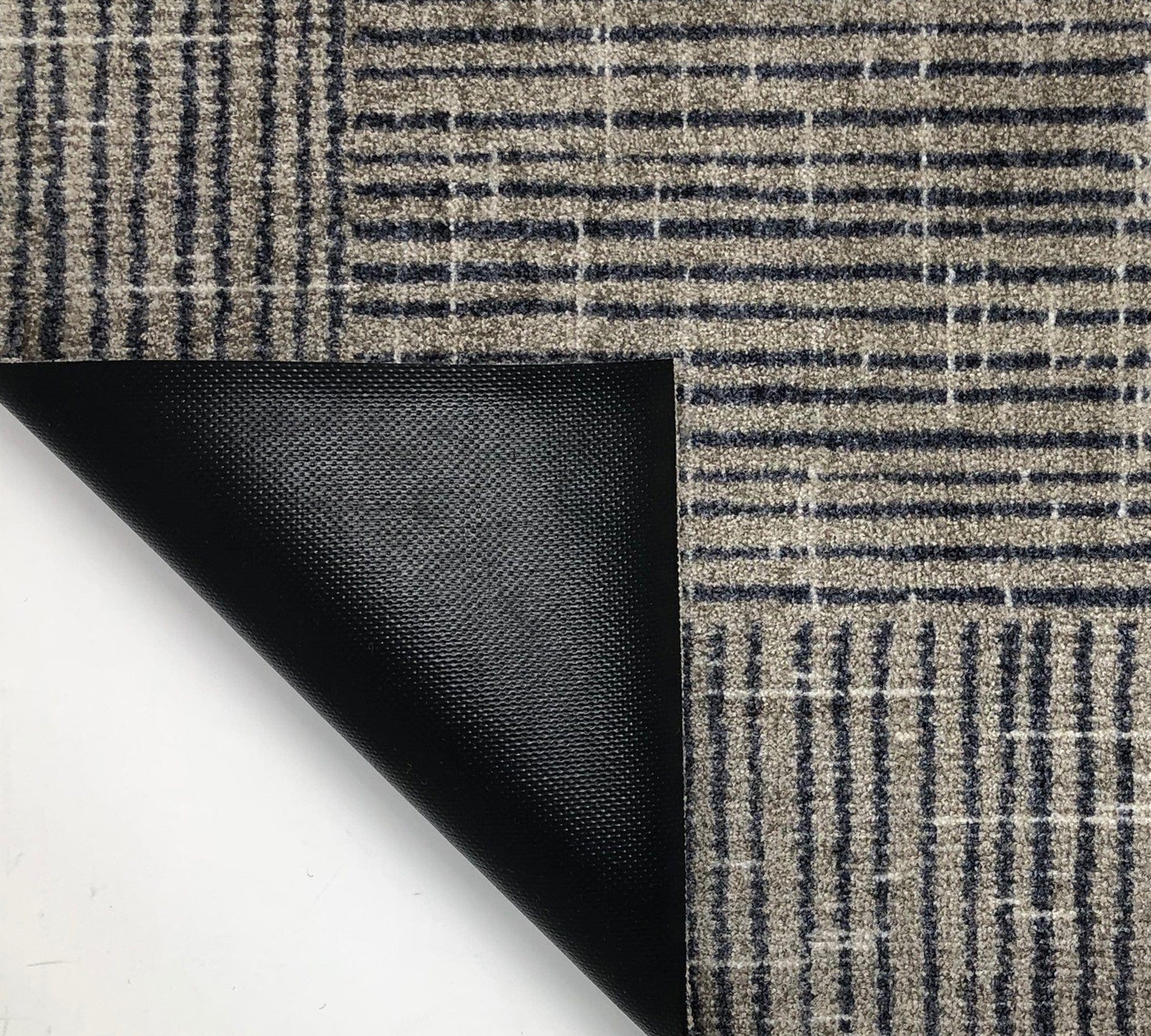 2' X 6' Modern Geo Lines in Squares Washable Runner Rug - Homeroots