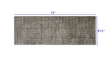 2' X 6' Modern Geo Lines in Squares Washable Runner Rug - Homeroots - Flyclothing LLC