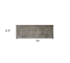 2' X 6' Modern Geo Lines in Squares Washable Runner Rug - Homeroots