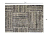 2' X 3' Modern Geo Lines in Squares Washable Floor Mat - Homeroots - Flyclothing LLC