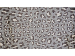 2' X 4' Gray and Brown Cheetah Washable Floor Mat - Homeroots