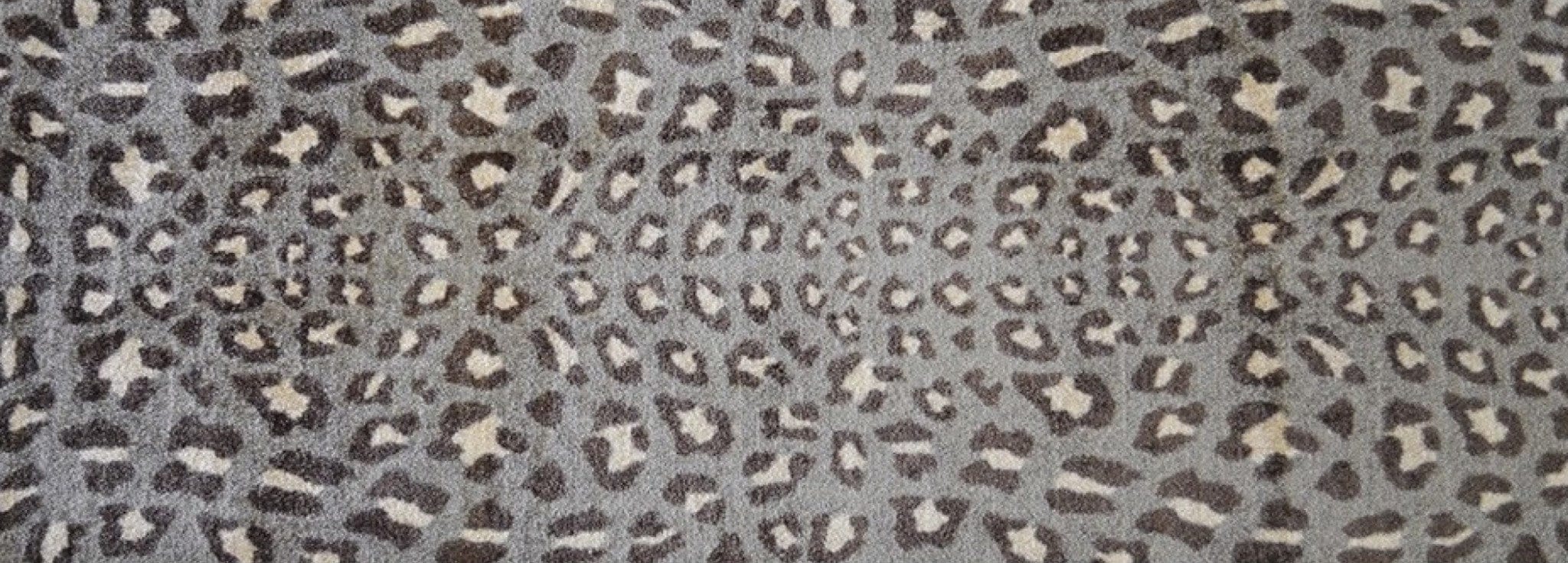 2' X 6' Gray and Brown Cheetah Washable Runner Rug - Homeroots