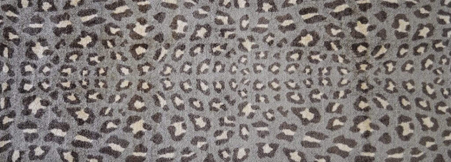 2' X 6' Gray and Brown Cheetah Washable Runner Rug - Homeroots - Flyclothing LLC