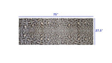 2' X 6' Gray and Brown Cheetah Washable Runner Rug - Homeroots - Flyclothing LLC