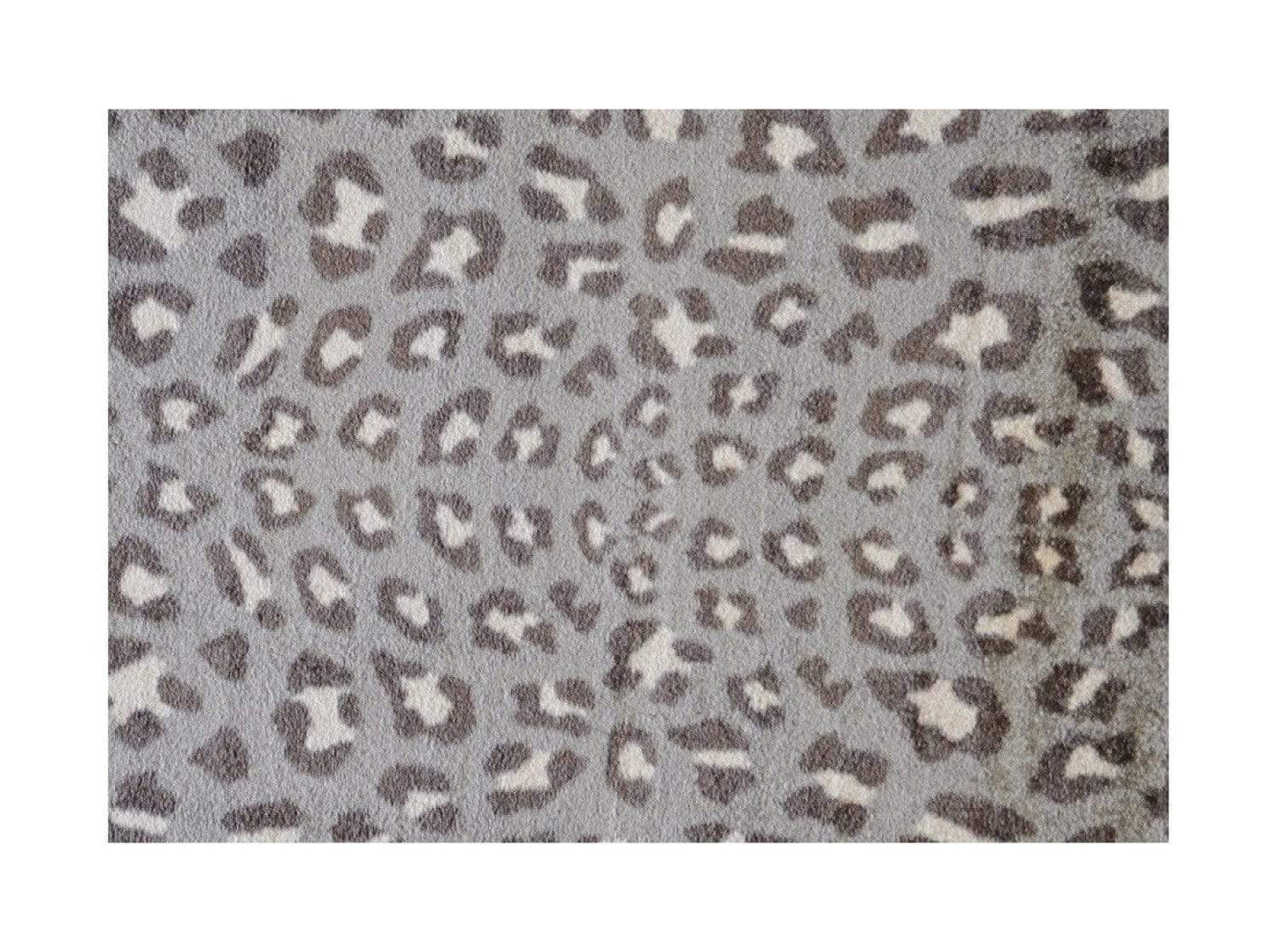 2' X 3' Gray and Brown Cheetah Washable Floor Mat - Homeroots - Flyclothing LLC