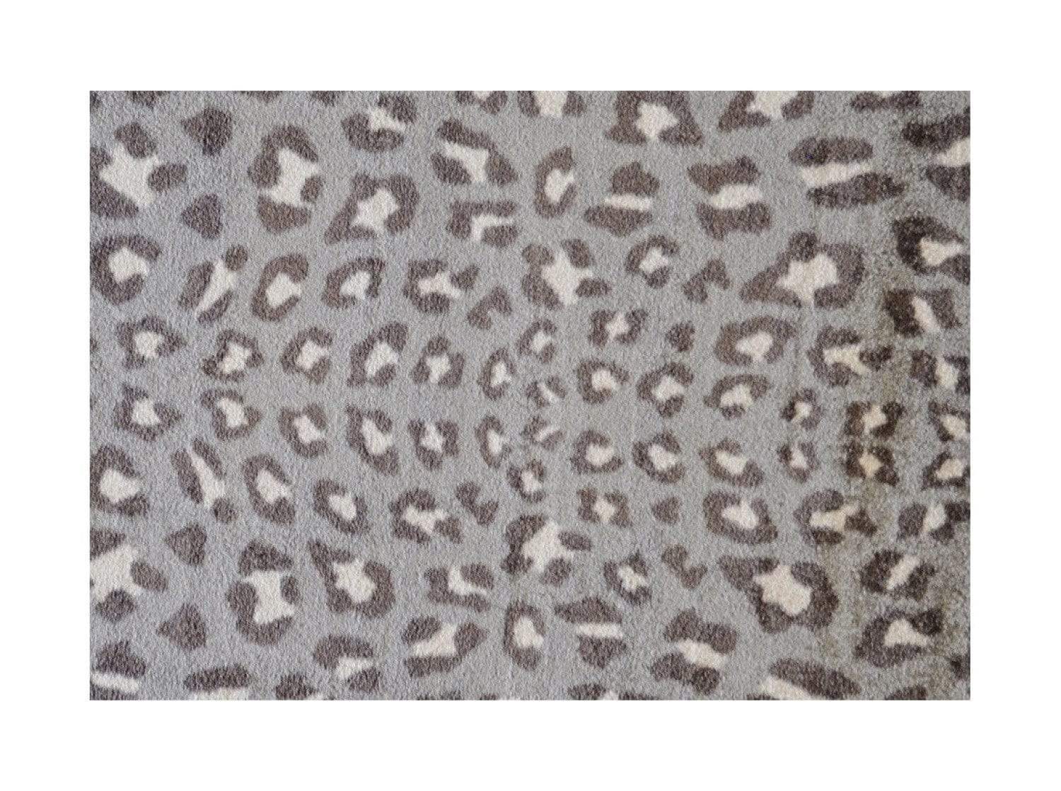 2' X 3' Gray and Brown Cheetah Washable Floor Mat - Homeroots - Flyclothing LLC