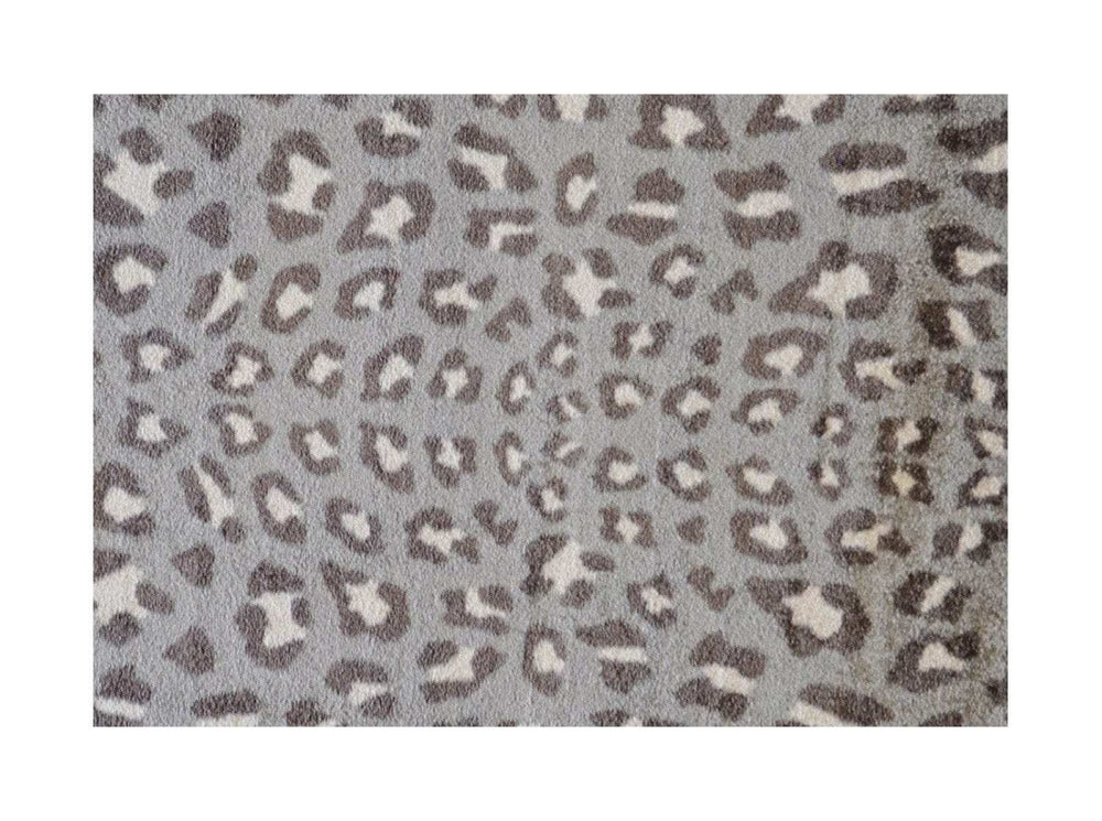 2' X 3' Gray and Brown Cheetah Washable Floor Mat - Homeroots - Flyclothing LLC