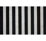 2' X 4' Black and Tan Wide Stripe Washable Floor Mat - Homeroots - Flyclothing LLC