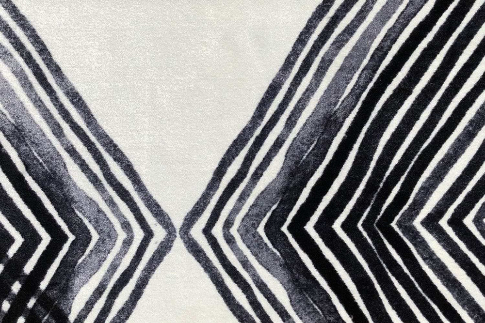 2' X 6' Black and Gray Abstract Arrow Washable Runner Rug - Homeroots - Flyclothing LLC