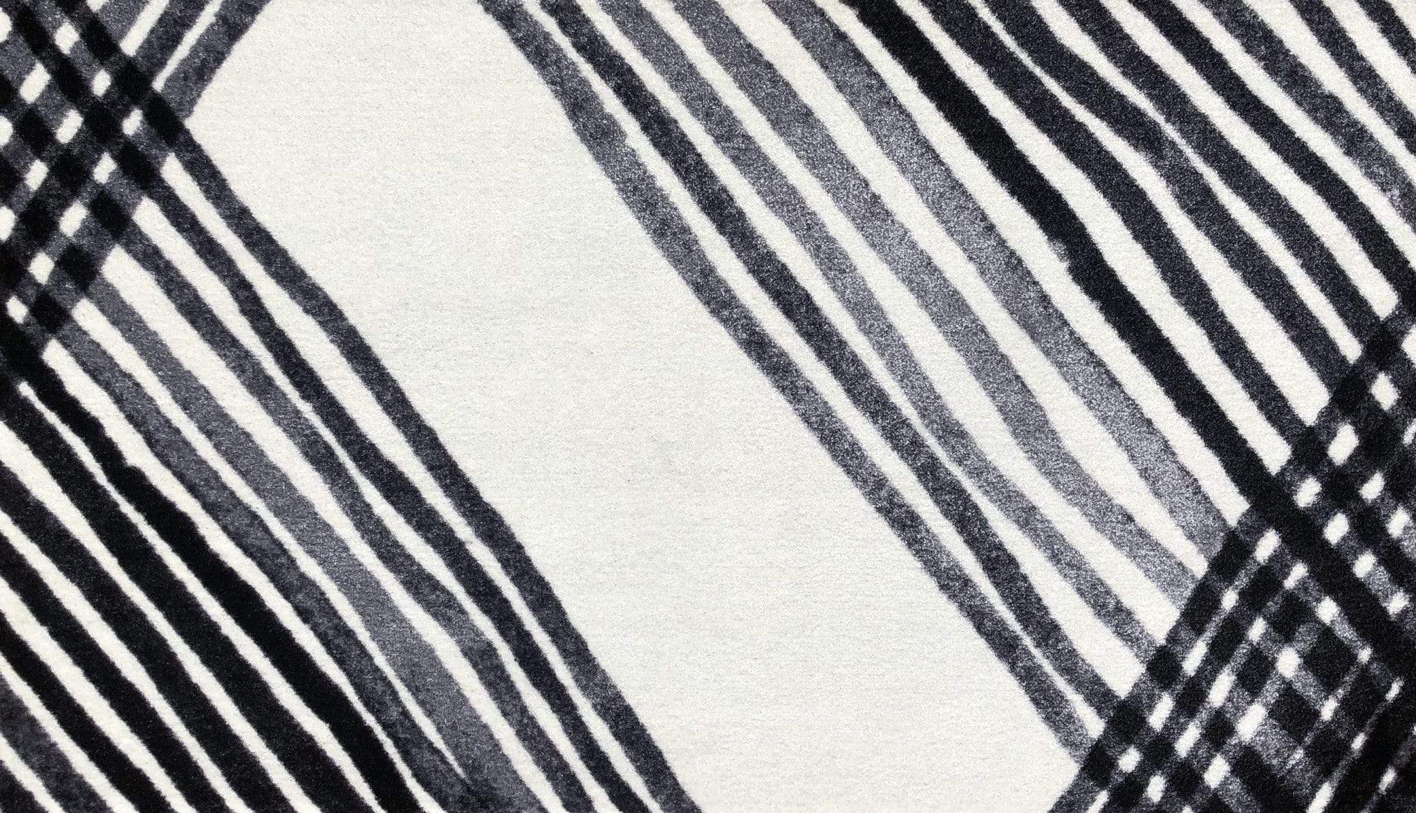 2' X 3' Black and Gray Abstract Arrow Washable Floor Mat - Homeroots - Flyclothing LLC