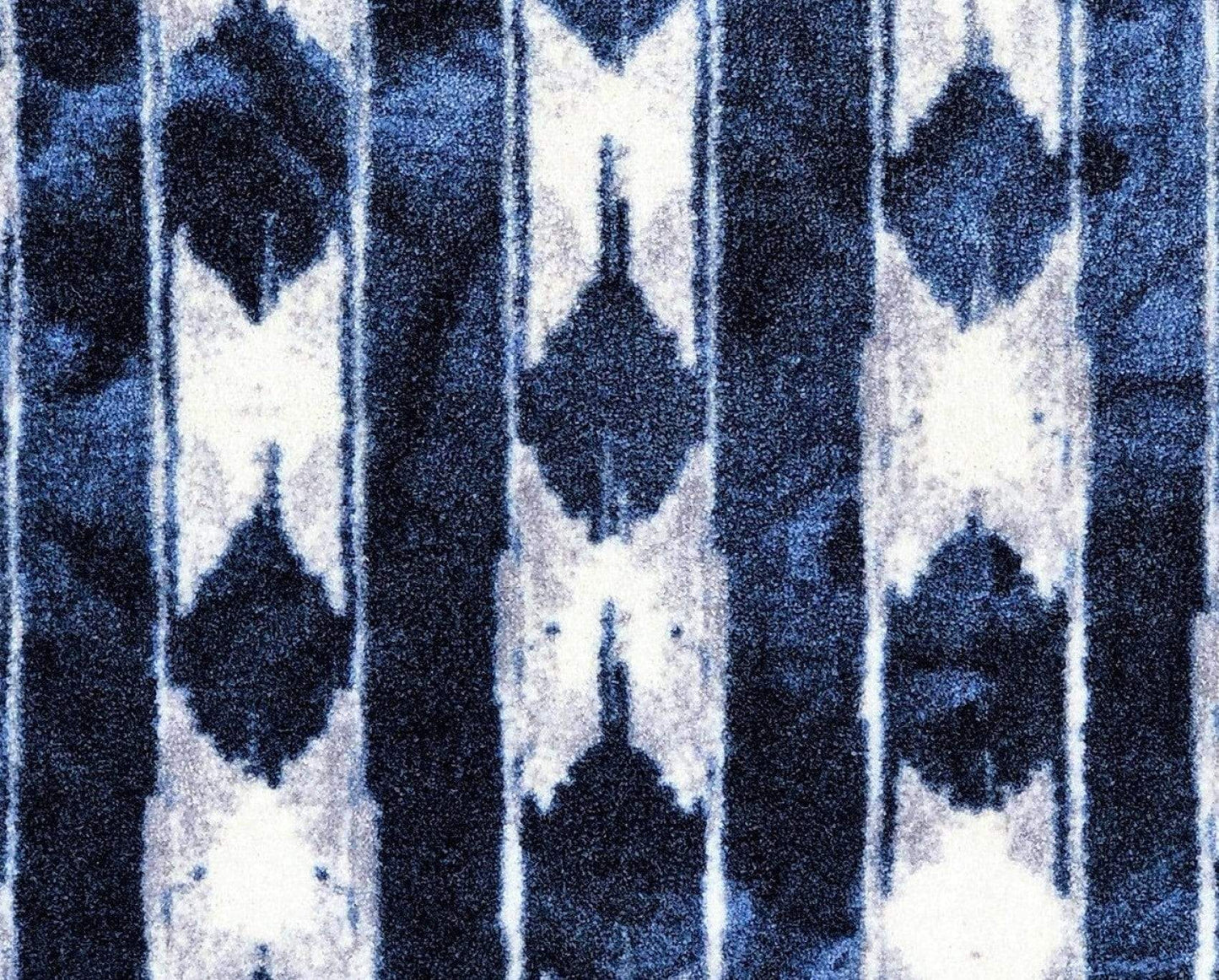 2' X 3' Shades of Blue Abstract Stripes Washable Floor Mat - Homeroots - Flyclothing LLC