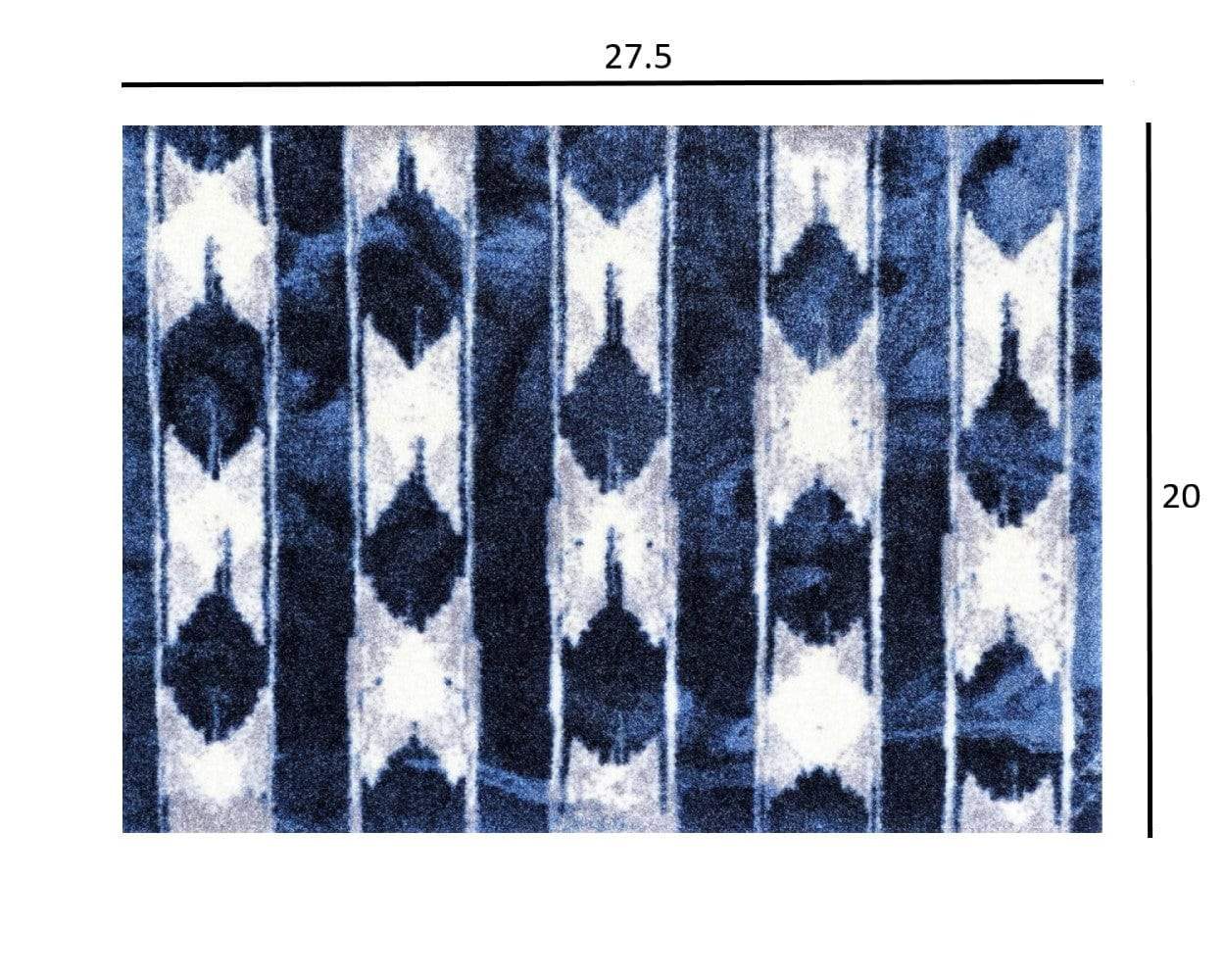 2' X 3' Shades of Blue Abstract Stripes Washable Floor Mat - Homeroots - Flyclothing LLC