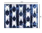 2' X 3' Shades of Blue Abstract Stripes Washable Floor Mat - Homeroots - Flyclothing LLC