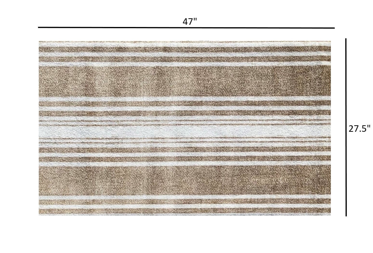 2' X 4' Sandy Shores Regatta Stripe Washable Floor Mat - Homeroots