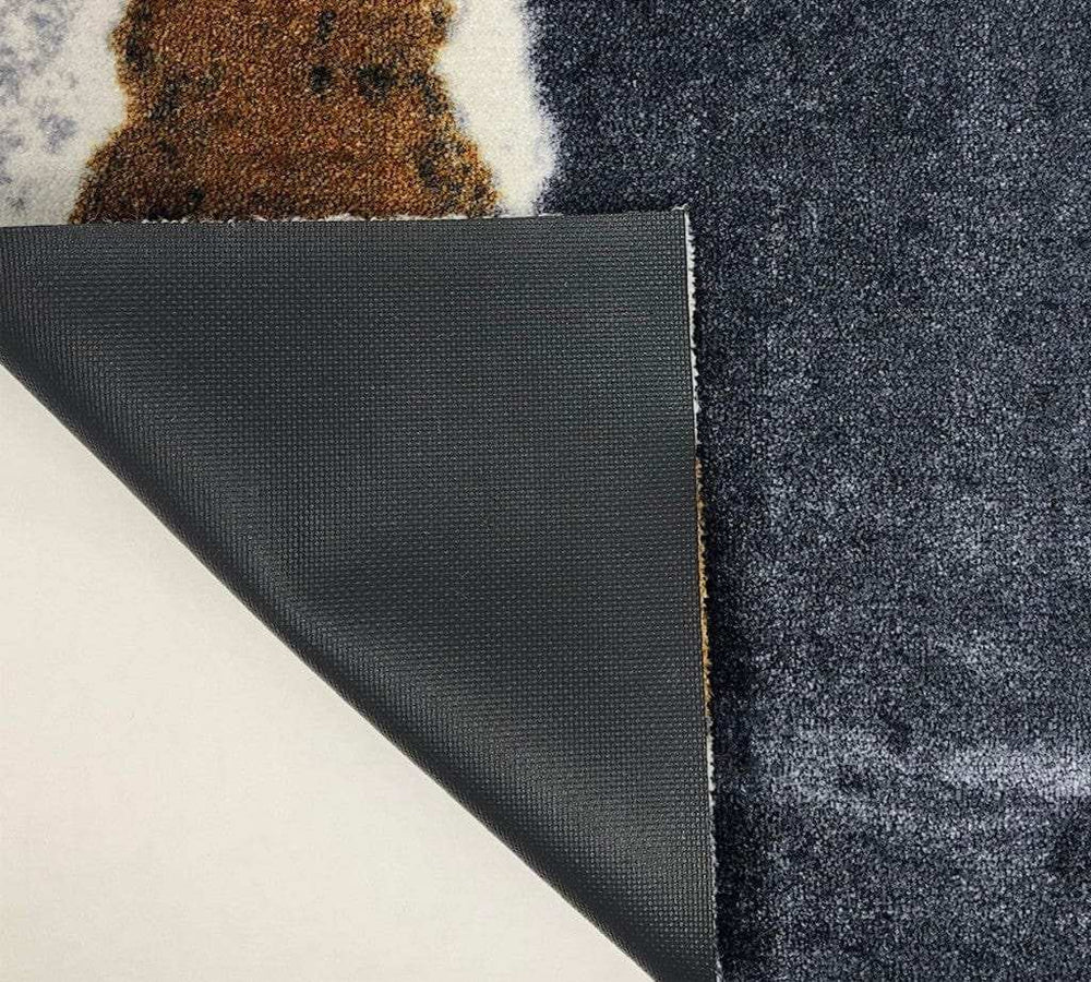 2' X 6' Gray and Brown Abstract Southwest Washable Runner Rug - Homeroots - Flyclothing LLC