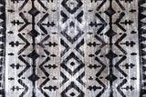 2' X 6' Black and Gray Aztec Washable Runner Rug - Homeroots - Flyclothing LLC